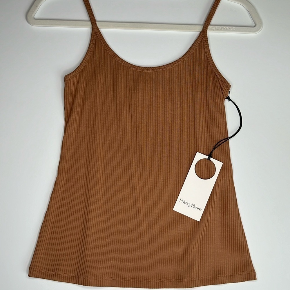 Privacy Please Brown Ribbed Tank! NWT! - Picture 2 of 6
